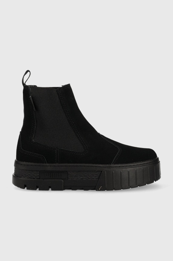 Puma sztyblety zamszowe tekstylny czarny 382829