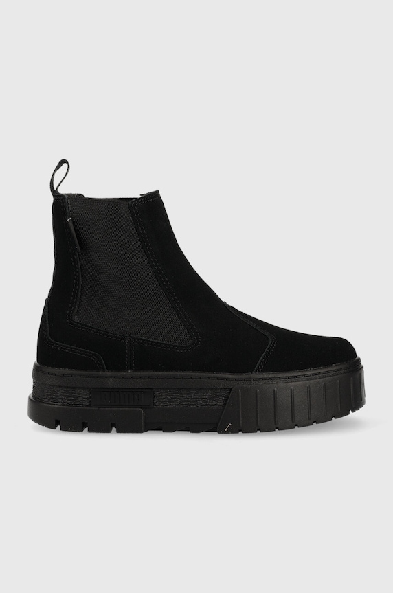 Puma sztyblety zamszowe tekstylny czarny 382829