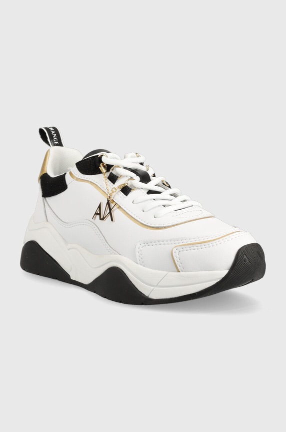 Armani Exchange sneakersy skórzane XDX104.XV580.S037 biały AA00