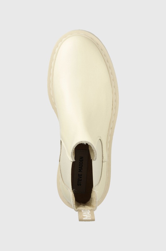 Steve Madden sztyblety skórzane Veerly beżowy SM11001347.BNB