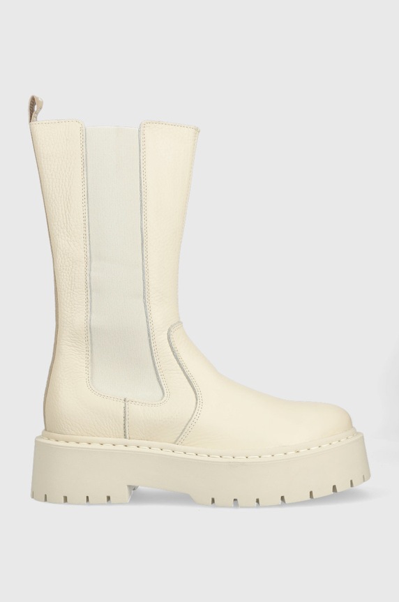 Steve Madden Sztyblety skórzane Vivianne tekstylny beżowy SM11001286.287