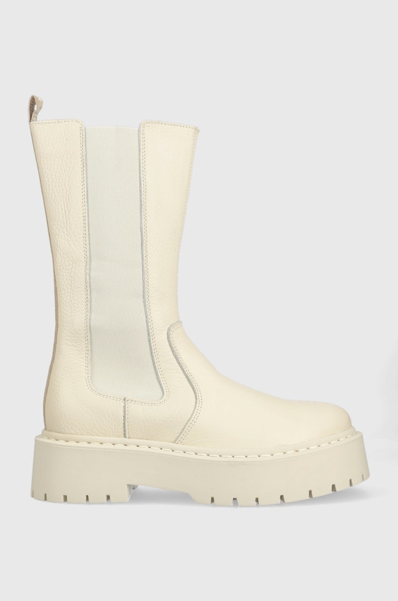 Steve Madden Sztyblety skórzane Vivianne tekstylny beżowy SM11001286.287
