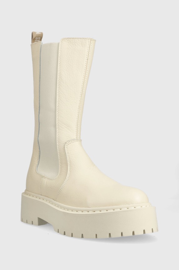 Steve Madden Sztyblety skórzane Vivianne SM11001286.287 beżowy AW22