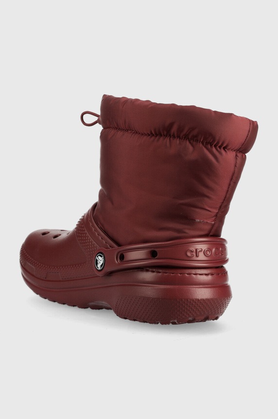 Boty Sněhule Crocs Classic Lined Neo Puff Boot 206630.612.D burgundské