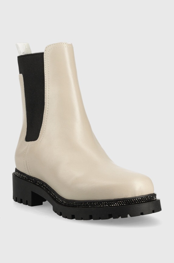 Usnjeni chelsea Dkny Rick K3277812.2E9 bež AW22