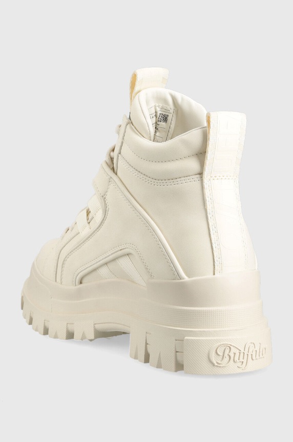 Obuwie Buffalo buty Aspha NC Mid Laceup 1622136.WHT beżowy