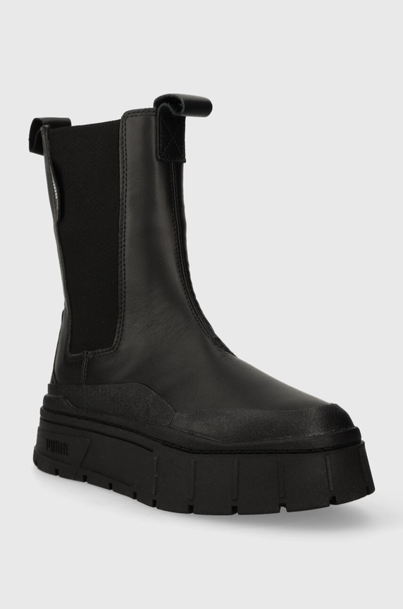 Кожени боти челси Puma Mayze Stack Chelsea Wns 386272 черен AA00