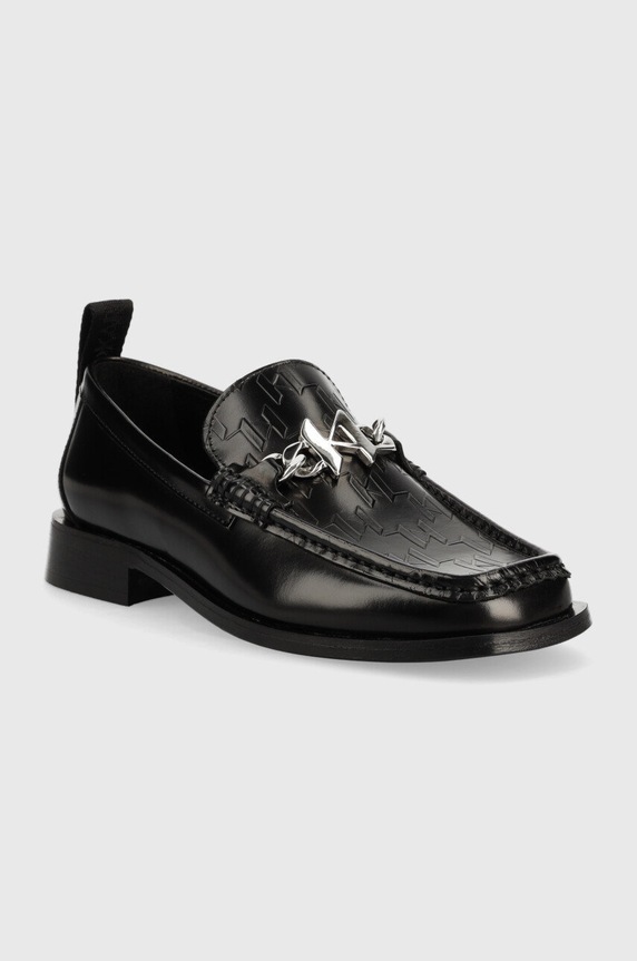 Kožené mokasíny Karl Lagerfeld MOKASSINO II KL41335.000 černá AW22