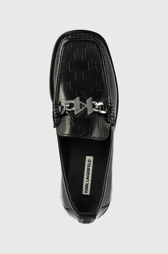 Kožené mokasíny Karl Lagerfeld MOKASSINO II černá KL41335.000