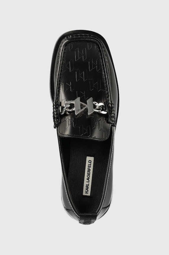 Kožené mokasíny Karl Lagerfeld MOKASSINO II černá KL41335.000