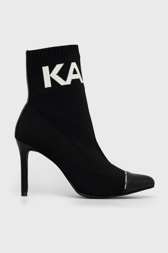 Členkové topánky Karl Lagerfeld Panache Hi ihličkový čierna KL31361A.K00
