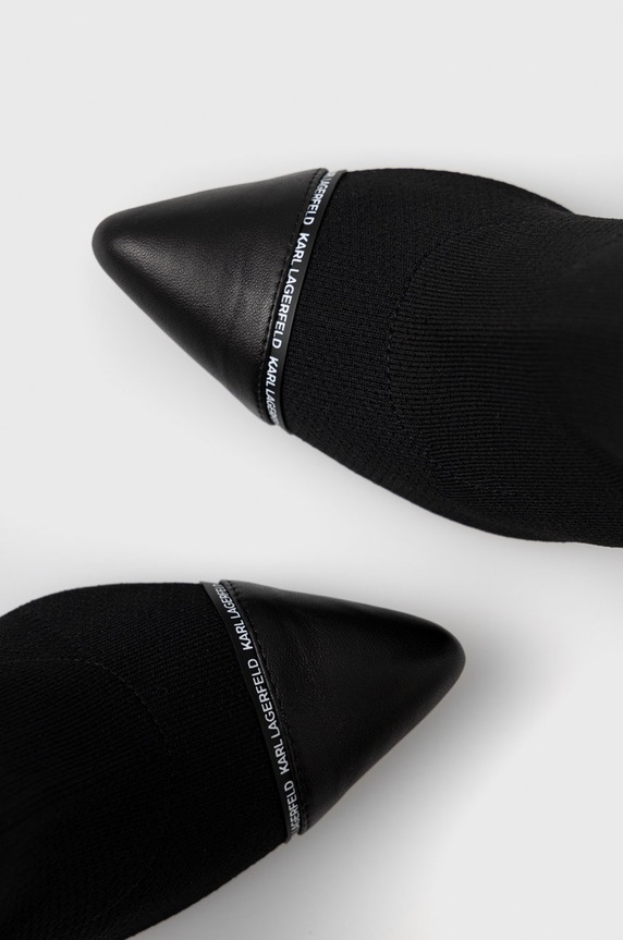 Členkové topánky Karl Lagerfeld Panache Hi čierna KL31361A.K00