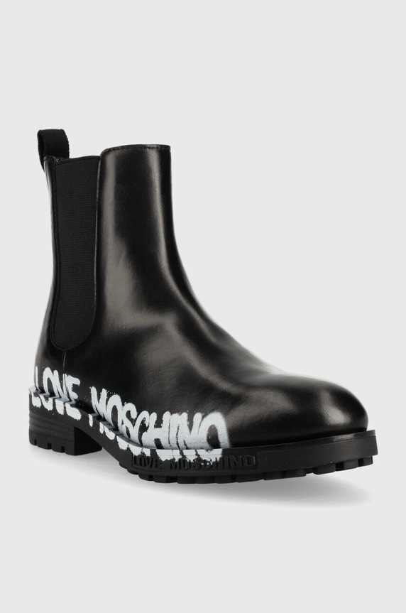 Love Moschino ghete chelsea de piele JA21084G1FIA0000 negru AW22