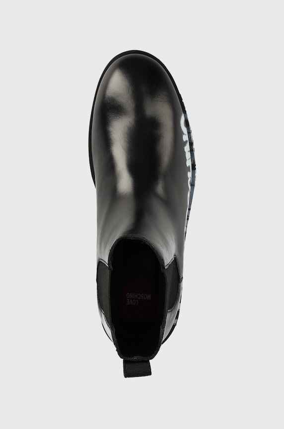 Love Moschino ghete chelsea de piele negru JA21084G1FIA0000