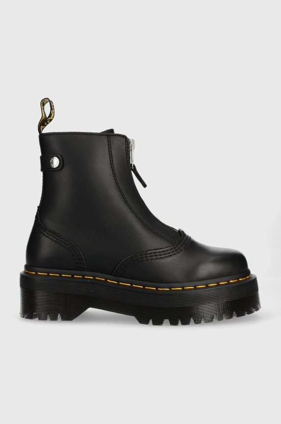 Кожени боти Dr. Martens Jetta гладка кожа черен DM27656001