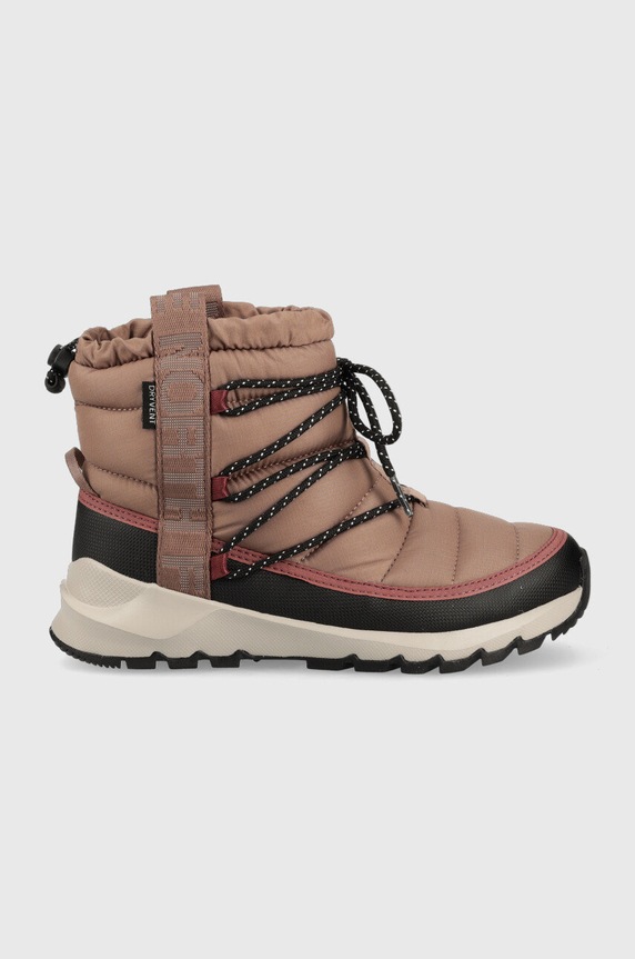 The North Face cizme de iarna WOMEN S THERMOBALL LACE UP WP izolat maro NF0A5LWD7T41