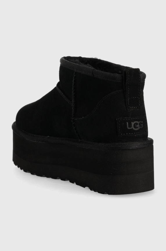 Obuv Semišové snehule UGG W Classic Ultra Mini Platform 1135092.BLK čierna