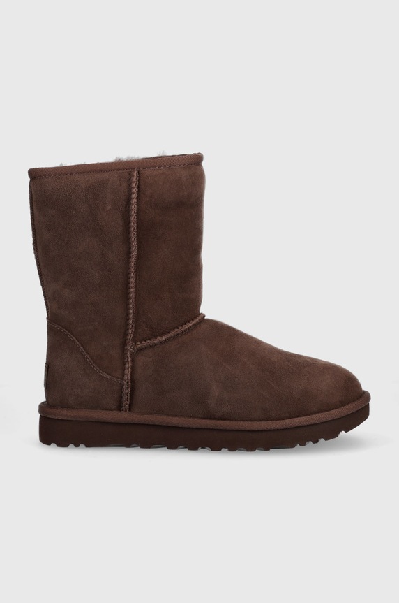 UGG śniegowce zamszowe Classic Short II brak zapięcia brązowy 1016223.BCDR