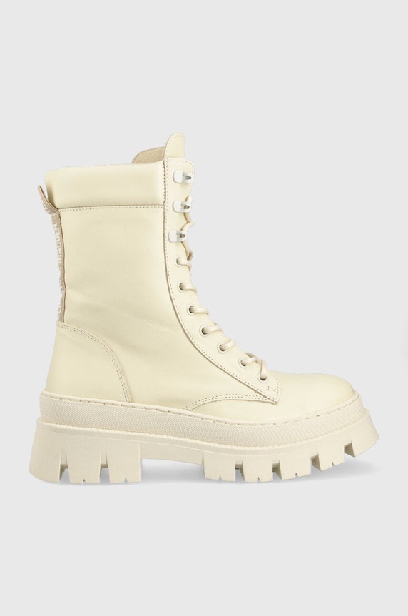 Steve Madden workery skórzane Fezza płaski beżowy SM11002061.287