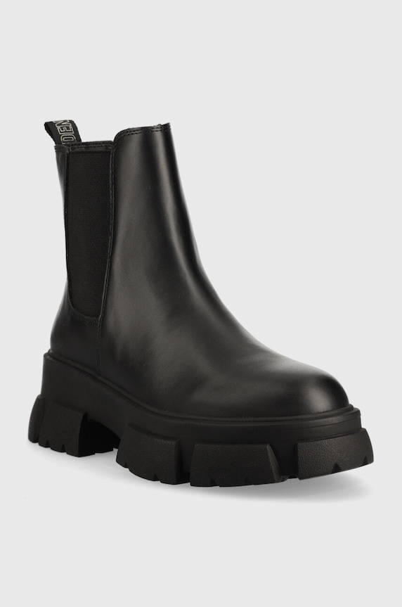 Steve Madden sztyblety skórzane Tunnel SM19000015.017 czarny AW22