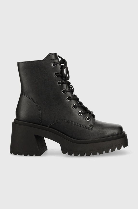 Steve Madden cizme de piele Freeport cu snur negru SM11002150.017