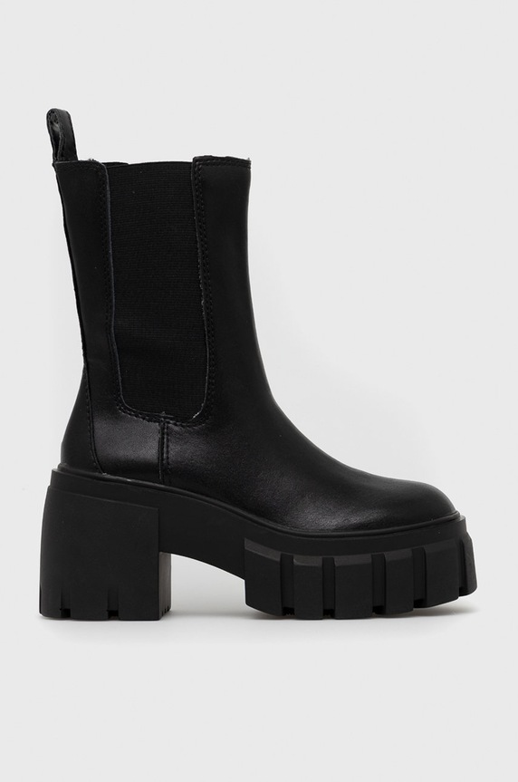 Steve Madden bőr bokacsizma magas fekete SM11002152.017