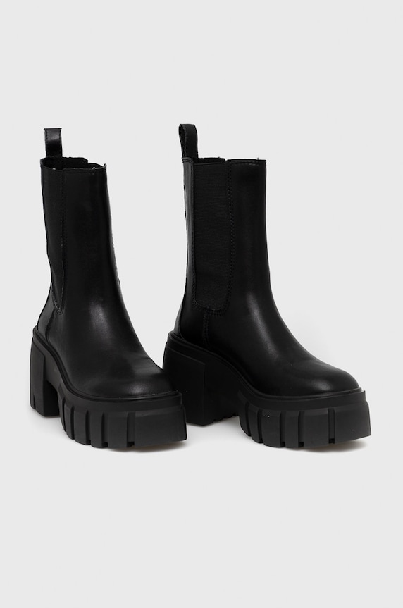 Steve Madden bőr bokacsizma SM11002152.017 fekete AW22