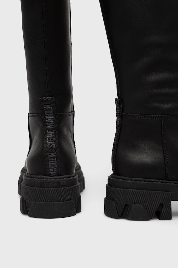 Boty Kožené kozačky Steve Madden SM11002143.017 černá
