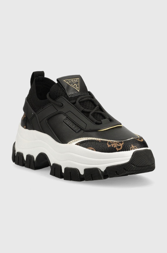 Guess sneakersy BRAYDIN FL8BYD.SMF12.BLKBR czarny AW23