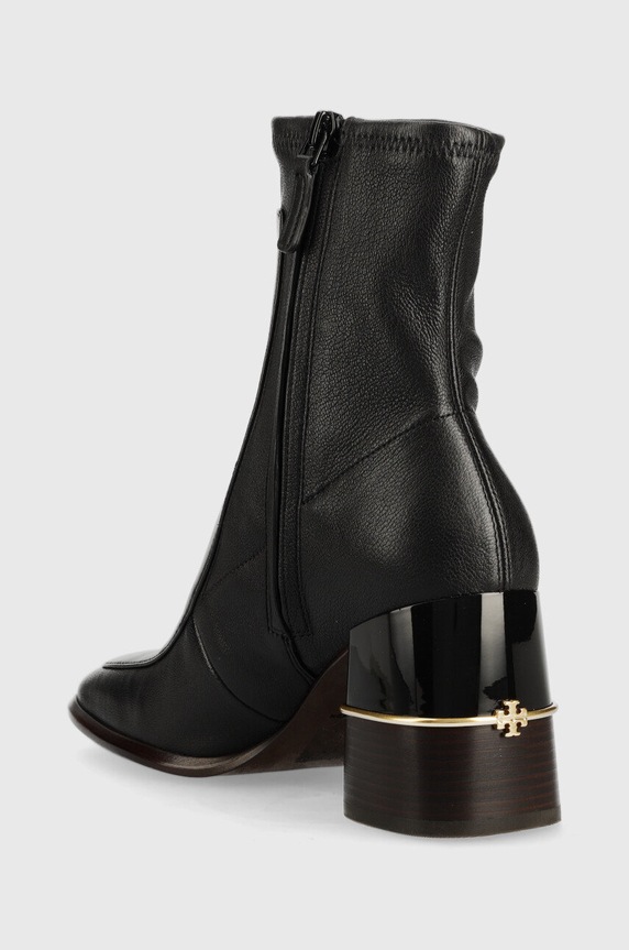 Обувки Кожени боти Tory Burch Multi Logo 142203.006 черен