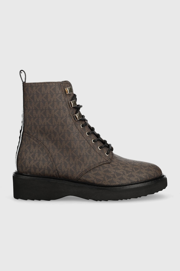 MICHAEL Michael Kors botki Haskell imitacja skóry licowej brązowy 40F2HSFE6B.200