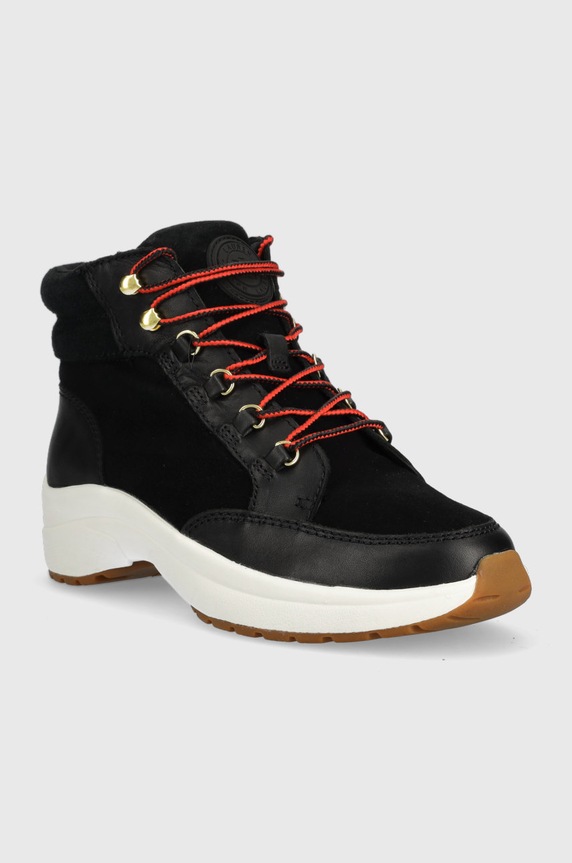 Kožené členkové topánky Lauren Ralph Lauren Rylee 802875308002.001 čierna AW22