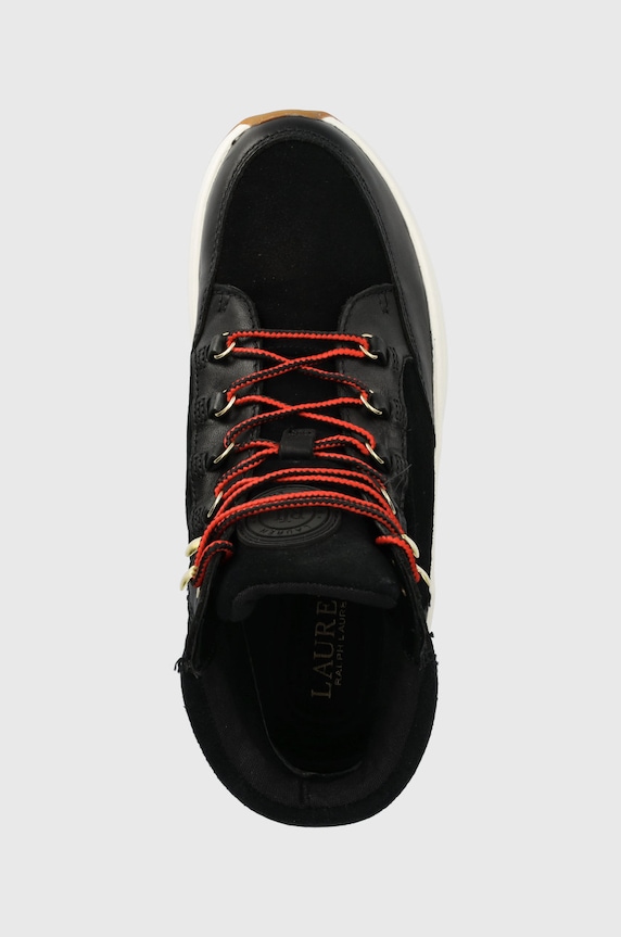 Kožené členkové topánky Lauren Ralph Lauren Rylee čierna 802875308002.001
