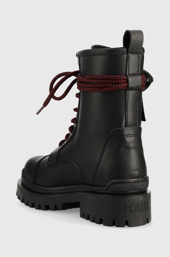 Cipők Karl Lagerfeld bőr bakancs X Cara Biker Ii KL94660.E00 fekete
