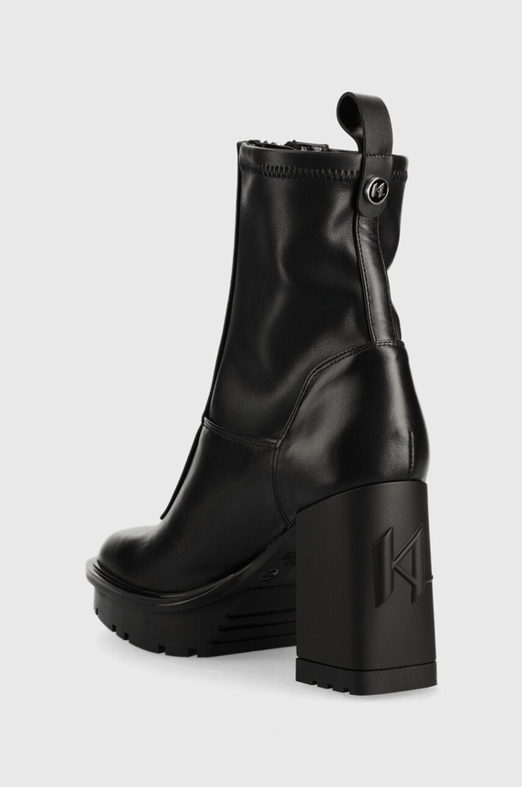 Παπούτσια Δερμάτινες μπότες Karl Lagerfeld VoyageVOYAGE KL30159.000 μαύρο