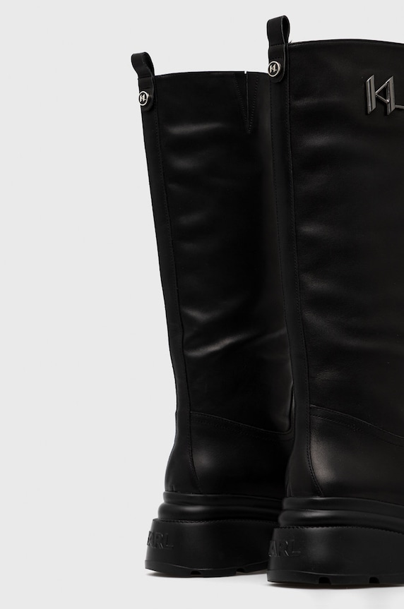 Obuv Kožené čižmy Karl Lagerfeld Danton KL45090.000 čierna