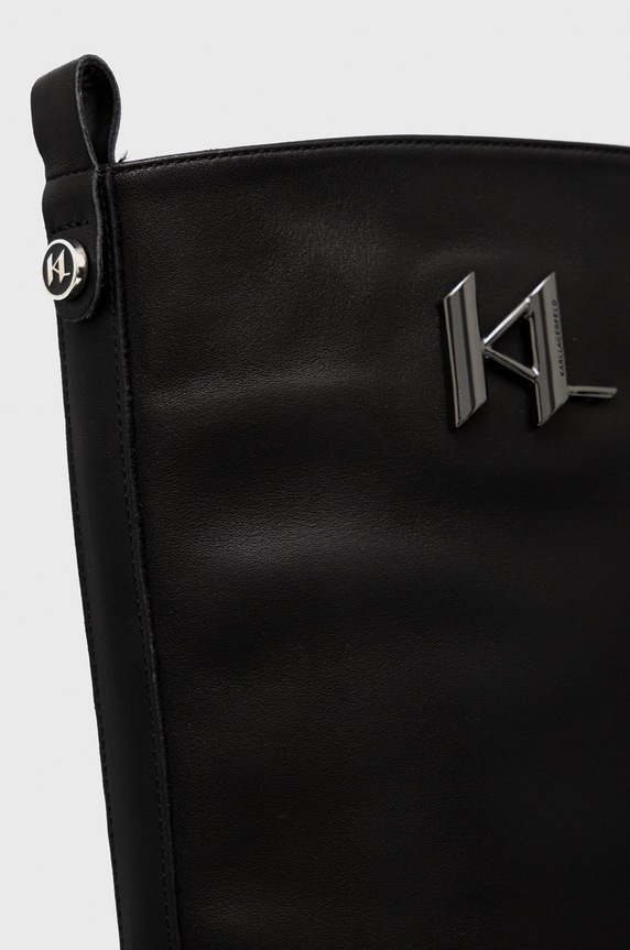 Kožené čižmy Karl Lagerfeld Danton KL45090.000 čierna