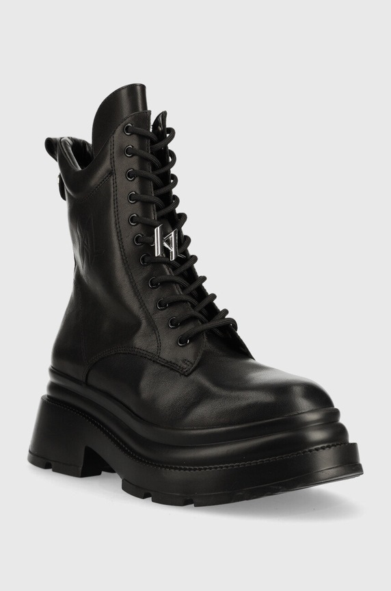 Kožené workery Karl Lagerfeld Danton KL45071.000 černá AW22