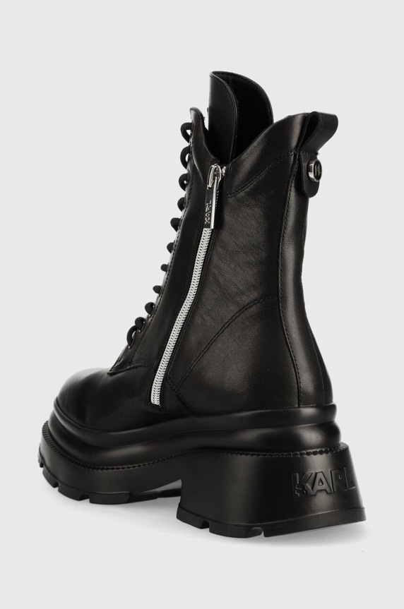 Boty Kožené workery Karl Lagerfeld Danton KL45071.000 černá