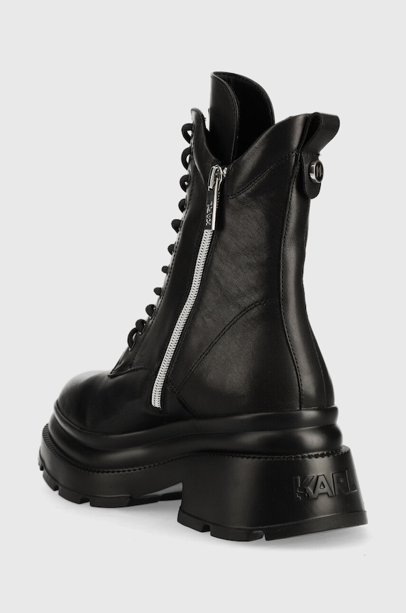 Boty Kožené workery Karl Lagerfeld Danton KL45071.000 černá