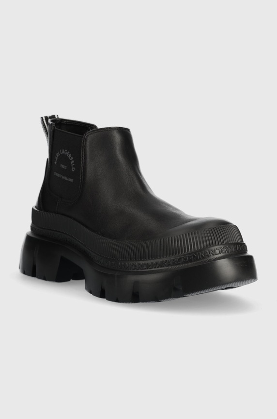 Boty s gumou Karl Lagerfeld Trekka Max KL43530.000 černá AW22