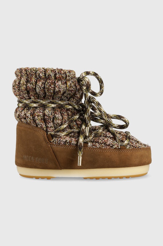 Moon Boot śniegowce Light Low Wool tekstylny brązowy 14600800.SIGARO