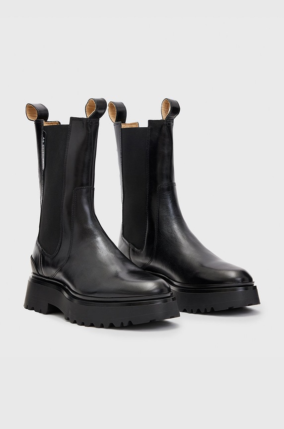 AllSaints ghete chelsea de piele negru WF582X