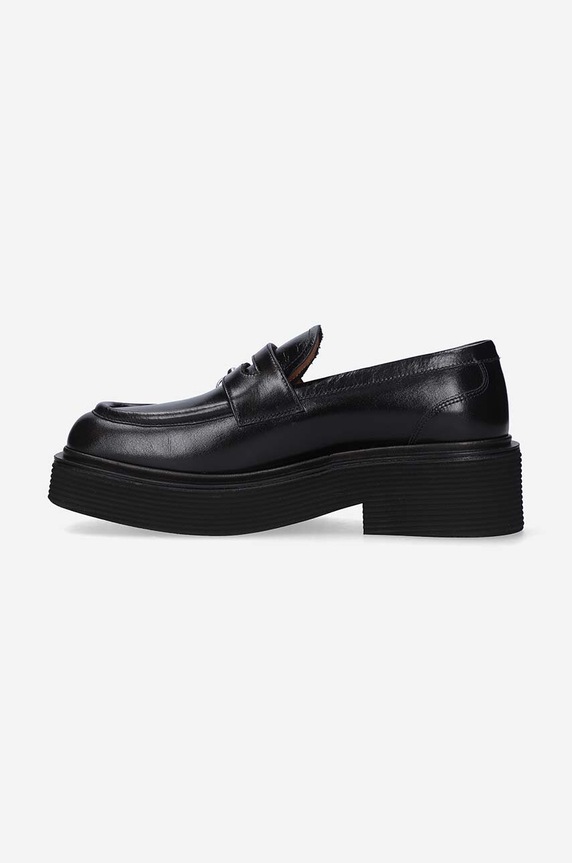 Shoes Marni leather loafers Moccasin Shoe MOMS003904.P3731 black
