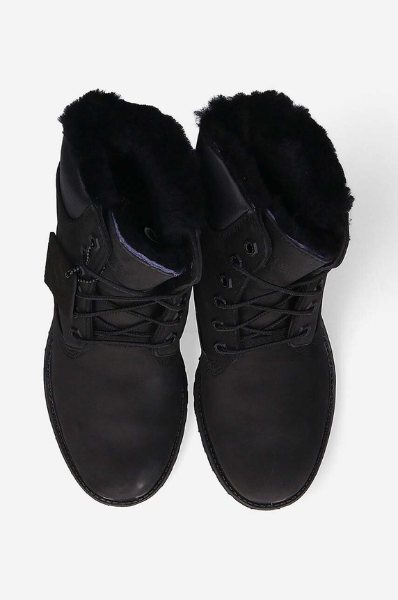 Timberland suede biker boots 6 In Premium Shearlig black A1U7S