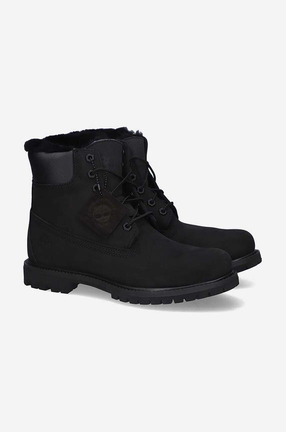 Timberland suede biker boots 6 In Premium Shearlig A1U7S black