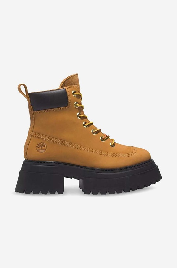 Gležnječe od brušene kože Timberland Sky 6 IN Laceup Planet friendly smeđa A2KMU