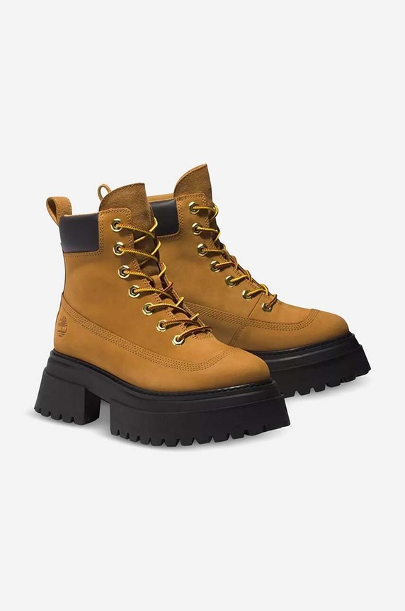 Gležnječe od brušene kože Timberland Sky 6 IN Laceup smeđa A2KMU