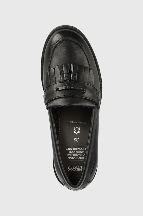 Geox mokasyny skórzane dziecięce czarny J4449A.00043.29.34