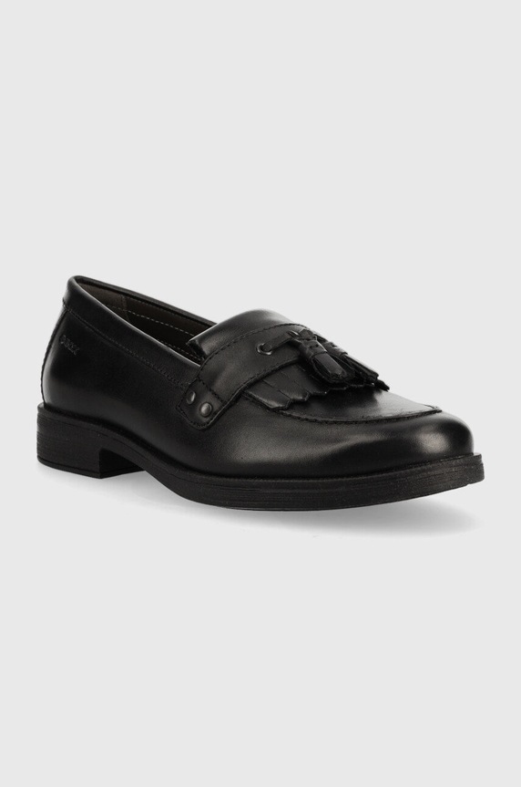 Geox mokasyny skórzane dziecięce J4449A.00043.35.41 czarny AW22